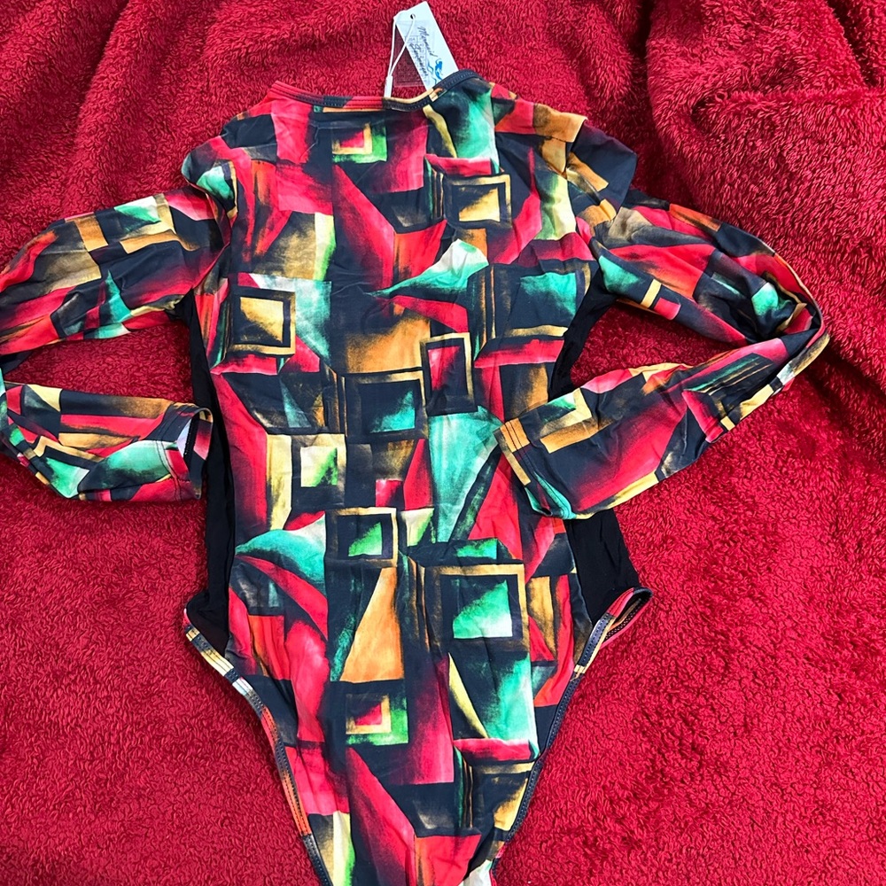 Multi color one piece bathing suits